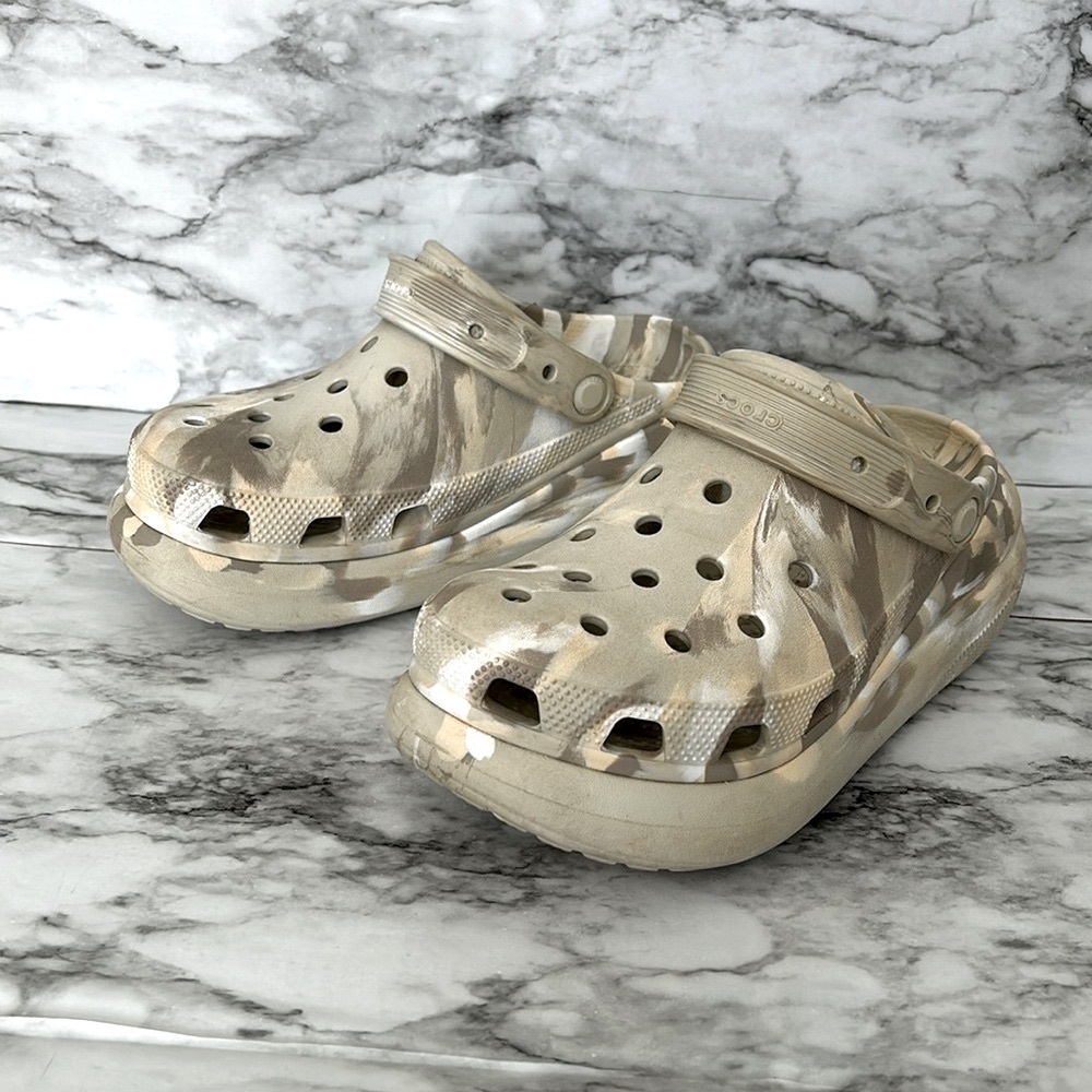 CROCS Beige and Cream Women's Shoes